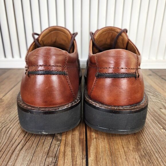 ECCO Holton Apron Toe Derby Dress Shoes Mens Sz 8.5 Brown Leather Preppy Oxfords main image 6